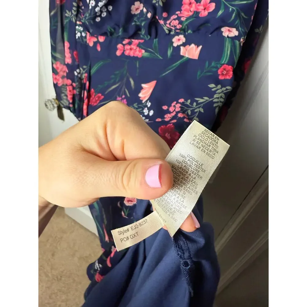 Eliza J Navy Floral Maxi Dress - Picture 9 of 12